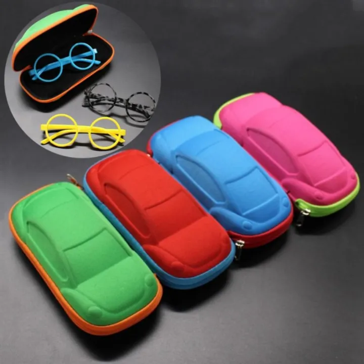 Kids Stationery Storage Box Zipper Glasses Case Children Glasses Case Cartoon Car Sunglasses Case