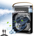 Air Cooler Fan 3 in 1 Mini Portable Fan Humidifier with 7 Colors LED Light Air Cooler 600ml Water Tank Air Cooling Fan. 