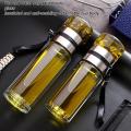 Glass Tea Infuser Bottle Leak-Proof Travel Mug Double Wall Tea Cup Portable Infuser Water Bottle Water Separation Tea Bottle For.