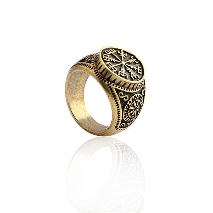 Men Viking Ring Vintage Embossed Design Finger Rings
