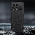 For Xiaomi Poco X6 case Wood Texture Canvas Hrad Shockproof Back Cover For Xiaomi Poco X6 Pro Back cover Phone Cases.