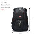 Swiss-Multifunctional bags Durable 17 Inch Laptop Backpack,45L Travel Bag,College Bookbag,USB Charging Port,Water Resistant. 
