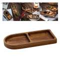 Wood Serving Tray Wood Dinner Plate Wooden Tray for Snack Western Steak. 