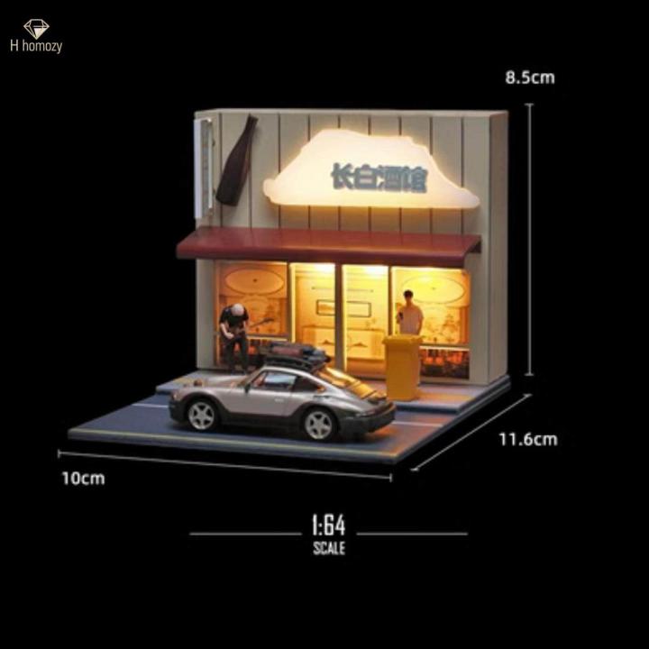 1/64 Shop Model Diorama Kits, Diy Buildings Kits, Simulation, with