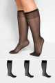Women Nylon Medium Stockings Knee High Everyday Elastic Long Socks. 