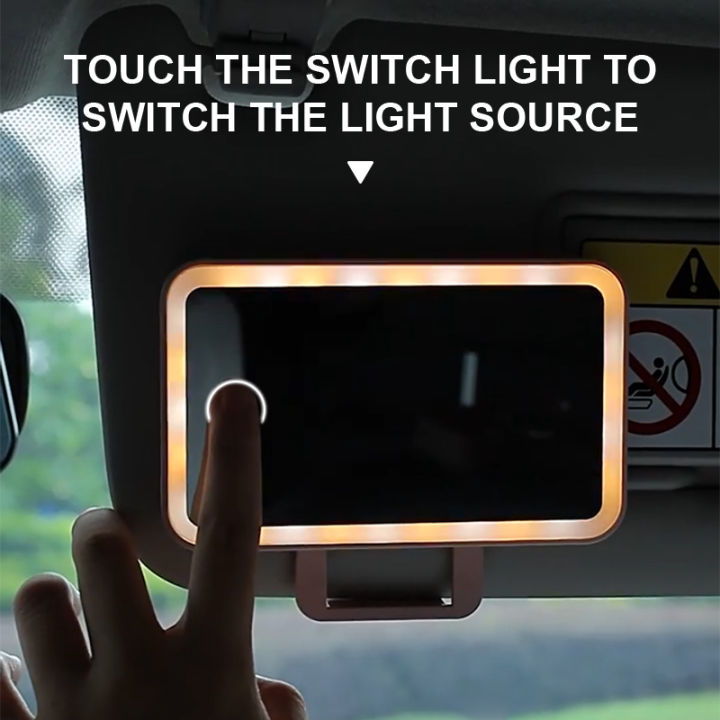 【Special offer】 BLALION Car Sun Visor Makeup Rechargeable Sensor Cosmetic Large Screen Fill Light Car Vanity Interior