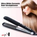 Ubeator -4.3CM Panel LCD Screen Display Hair Straightener Flat Iron Hair Curler Wave Straightening Iron Salon Tool-619-Black. 