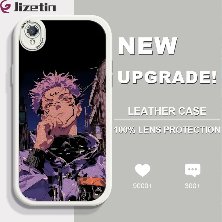 Jizetin%20for%20Vivo%20Y1S%20Y91C%20Y90%20Back%20Cover%20Ryomen%20Sukuna%20Lambskin%20Texture%20PU%20Leather%20Back%20For%20Girls%20Boys%20Soft%20Phone%20Case%20-%20Image%202