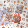 RHS Online 40PCS Mini Cute Girl Bear Series PET Stickers Waterproof Album Diary Journal Decorative Crafts Scrapbooking DIY Sticker.