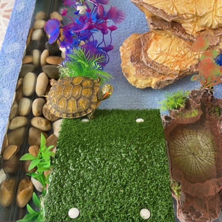 Lawn%20Turtle%20Basking%20Platform%20Turtle%20Resting%20Basking%20Platform,%20Simulation%20Grass%20Turtle%20Ramp%20for%20Turtle%20Tank,%20Reptile%20S%20-%20Image%204