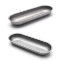 Durable Hot Dog Mold Carbon Steel Sausage Molds Non Stick Bakeware Oval Hotdog Bun Baking Pan for DIY Homemade Bread Tool 3Pcs. 