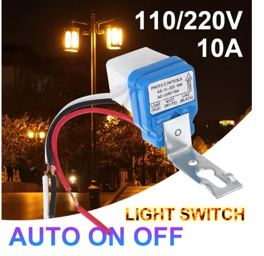 Automatic Auto On Off Street Light Switch Photo Control Sensor for AC ...