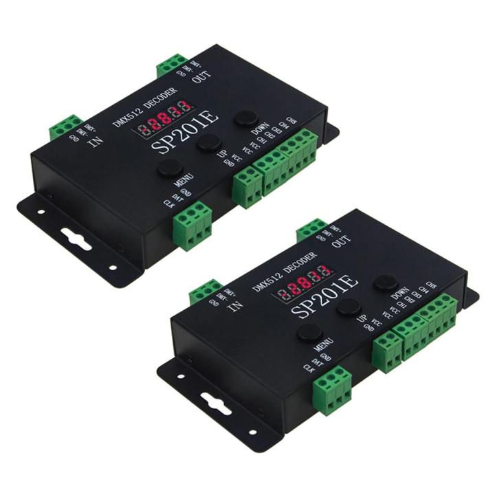 Automatically Controller With Decoder System 2X SP201E DMX512 WS2812B WS2811 DMX to SPI Controller Decoder,Support ...