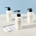 400ml Empty Beige Modern Design Refillable Shampoo and Conditioner Dispenser Pump Bottle with Pump Set 3pcs.