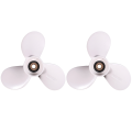 2X Aluminum Outboard Propeller 3X7-1/2X7 for Yamaha 4-6Hp 6E0-45943-00. 