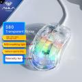 AULA S80 Mouse Gamer USB Wired Mouse 7 Button 7200DPI Lightweight Transparent Ergonomic Computer Office Gamer Mice For PC Laptop.