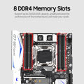 Jingsha X99-E8I Gaming Motherboard with 8 DDR4 Memory Slots 6 SATA3.0 Ports Support Intel Xeon E5 LGA2011-3 V3/V4 Series CPU. 