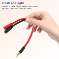 3.5mm AUX 1 Male To 2 Female Spliter Wire 3.5 Jack Audio Splitter Cable Headphone Earphone Speaker Stereo AUX Adapter Cord Tetuo.