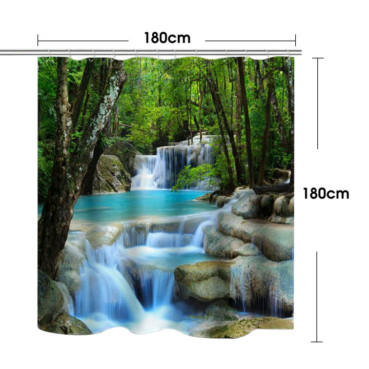 Practical%20180x180CM%203D%20Waterfall%20Nature%20Scenery%20Wall%20Hanging%20Shower%20Curtain%20Bathroom%20-%20Image%207