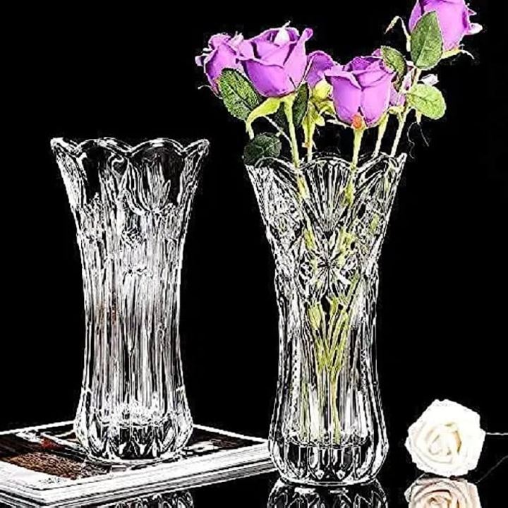 7.5''%20Inch%20Glass%20Vases%20For%20Home%20Decor%20Clear%20Height%20Glass%20Crystal%20Vases%20-%20Flower%20Vase%20-%20Image%207