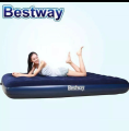 Bestway High Quality Portable Inflatable Single Air Bed Mattress- Blue. 