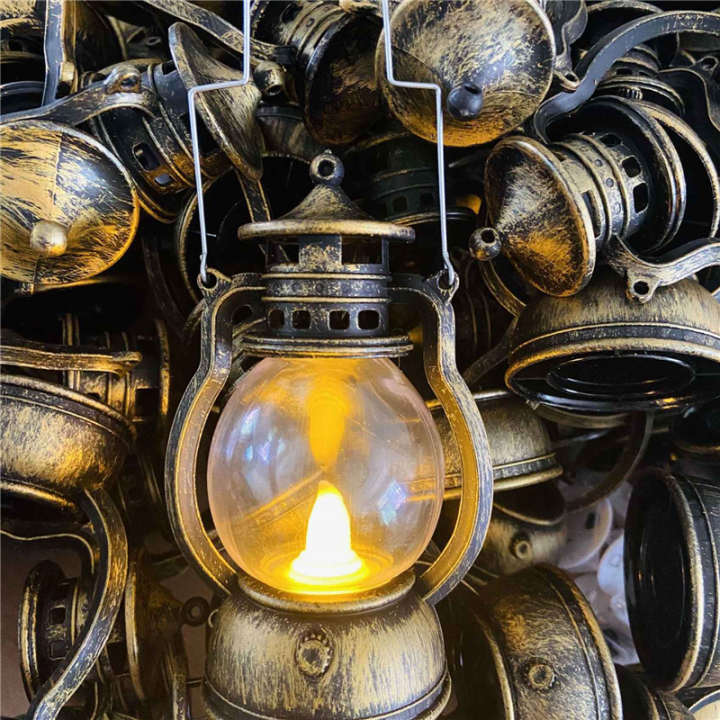 12%20Pcs%20Mini%20Lantern%20Decorative%20With%20LED%20Candle%20Hanging%20Candle%20Lanterns%20Battery%20Black%20-%20Image%204