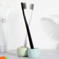 10PC Bamboo Charcoal Brush Silk Soft Bristle Toothbrushes, Black and White MEN'S AND WOMEN'S Adult Toothbrushes, Family Set.