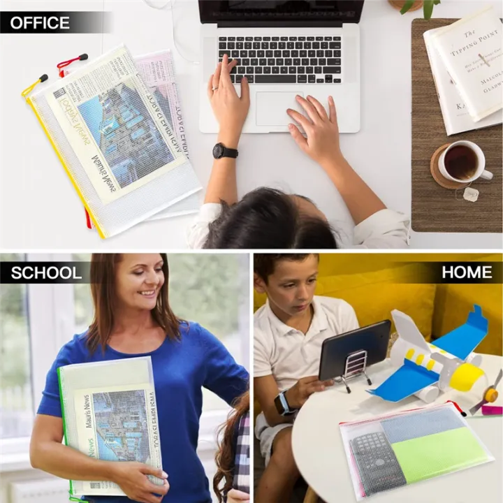 12Pcs%20Mesh%20Zipper%20Pouch%20Document%20Bag%20Plastic%20Zip%20File%20Folders,%20Letter%20Size/A4%20Size%20for%20Office%20Supplies%20-%20Image%208