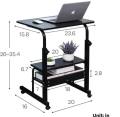 Adjustable Double Layer Laptop Table with Wheels – Portable Study & Reading Desk.