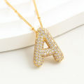 Fashion Creative Letter Necklace For Women Girls Personality Balloon Bubble Initial Pendant Neckalces Jewelry Accessories Gifts MJD.