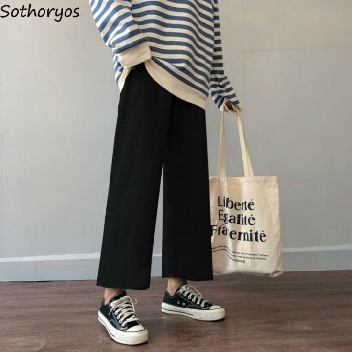 Cusual%20Pants%20Women%20Summer%20Ankle-length%20Loose%20Wide%20Leg%20Elastic%20High%20Waist%20Oversize%20Black%20Simple%20Comfortable%20Elegant%20Ladies%20Chic%20BQ%20-%20Image%203