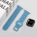 English Letters Silicone Watch Band For Apple Watch Series 8&7 41mm / SE 2&6&SE&5&4 40mm / 3&2&1 38mm. 