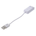3.5mm Microphone Earphone Socket USB 2.0 Sound Card Speaker Adapter White.