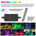 RGB color changing Motorcycle lights Long-lasting App control 12 pieces LED strip kit Neon effect Easy installation Under glow. 