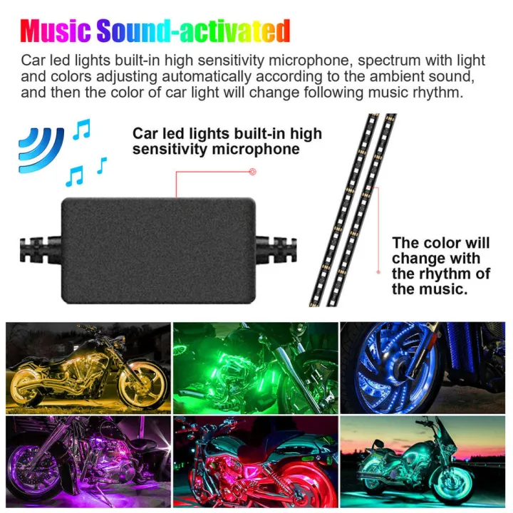RGB%20color%20changing%20Motorcycle%20lights%20Long-lasting%20App%20control%2012%20pieces%20LED%20strip%20kit%20Neon%20effect%20Easy%20installation%20Under%20glow%20-%20Image%205