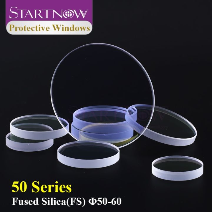 Startnow Fiber Laser Protective Windows Dia.50mm Coated 50x2 55x1.5 Optical Glass Protection Lens For Laser Cutting Welding Head