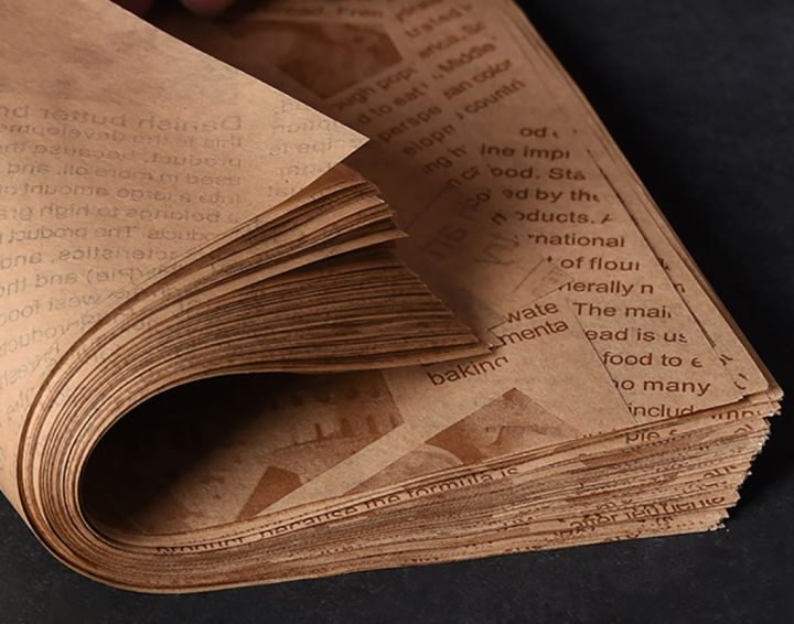 Wrap%20Parchment%20Paper%20Food%20Wrapping%20Grease%20Resistant%20Checkered%20Basket%20Liners%20Newspaper%20Print%20Non-Stick%20Wax%20Paper%20Sheets%20for%20Separate%20Burgers%20Cookies%20200pcs%20Sandwich%20-%20Image%203