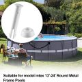 FORIDE 24 Pcs Plastic Pool Joint Pins & 24 Pcs Rubber Seals for Intex Above Ground Round Frame Pool Parts 28270-28273(2.36In). 