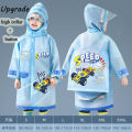 Children's Raincoat Non Disposable EVA Conjoined Bag Seat Boys and Girls Primary School Students Cartoon Baby Raincoat.