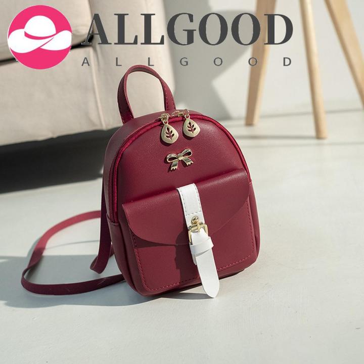 Women s Backpack PU Leather Kawaii Backpack Cute Graceful Bagpack Small School Bags for Girls Bow knot Leaf Hollow Daraz .bd