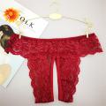 XL-3XL Open Underwear Women Hollow Out Lace Panties Crotchless Solid Color Thong Goth G-strings. 