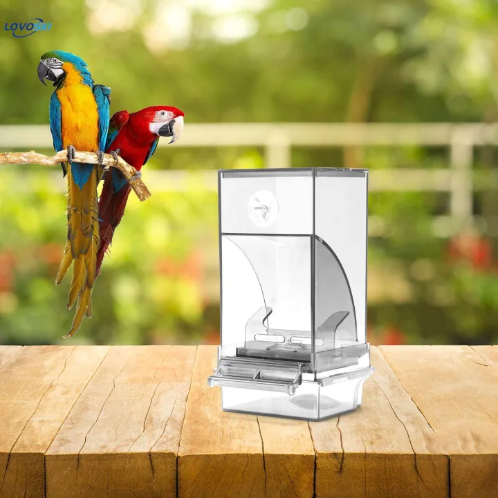 Bird%20Feeder%20Sturdy%20Clear%20Food%20Container%20for%20Canary%20Cockatiel%20Budgies%20transparent%20-%20Image%205