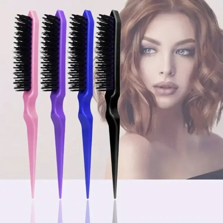 1 Pcs Professional Hair Brushes Comb Teasing Back Combing Hair Brush Slim Line Styling Tools 6 Colors Wholesale
