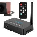 NFC Quick Pairing, Bluetooth 5.1 Adapter, Dual-mode RX TX, U-Disk TF Card R/L AUX RCA Interfaces, With IR Remote Control.