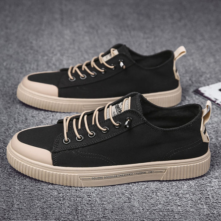 Low-top canvas shoes, breathable men's shoes, trendy shoes, spring 2024 new shoes, versatile trendy sneakers, Korean casual shoes