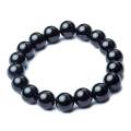 Black Onyx Agate Bead Stones Bracelet. 