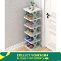 New Shoe Rack, Vertical Shoe Tower, Narrow Corner Shoe Rack, Shoe Shelf, DIY Free Standing Shoes Storage Organizer for Small Entryway, Closet, Hallway, Living Room, Bedroom. 