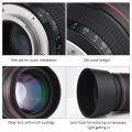 Andoer Camera Lens 85mm F1.8 Large Full Frame Portrait Manual Focus EF Mount for Canon EOS 800D 600D 550D 90D 80D 77D 70D 50D 6D. 