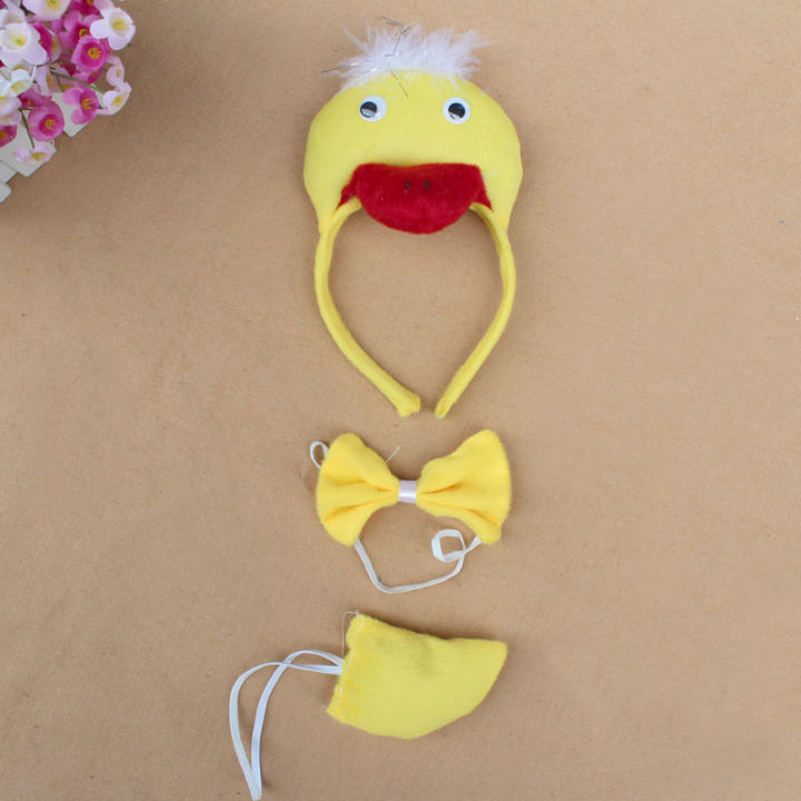 Animal Costume for Kid Adult Chicken Duck Cosplay Headband Tutu Skirt Tie Tail Girl Women for Halloween Carnival Costume