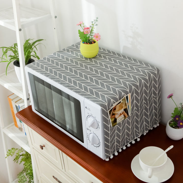 【Happy childhood memories】Dream NS Nordic cotton linen universal microwave oven cover dust cover oven cover electric oven cover